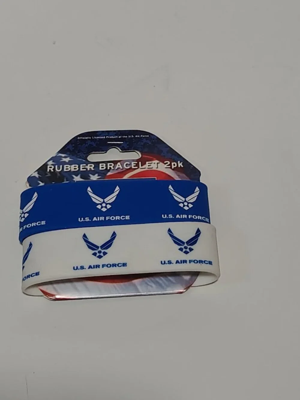 U.S. AIRFORCE MILITARY Band Set of 2 Silicone Rubber Bracelet Wristband LICENSED